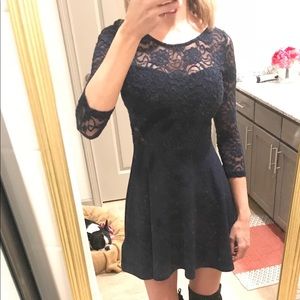 Navy lace dress